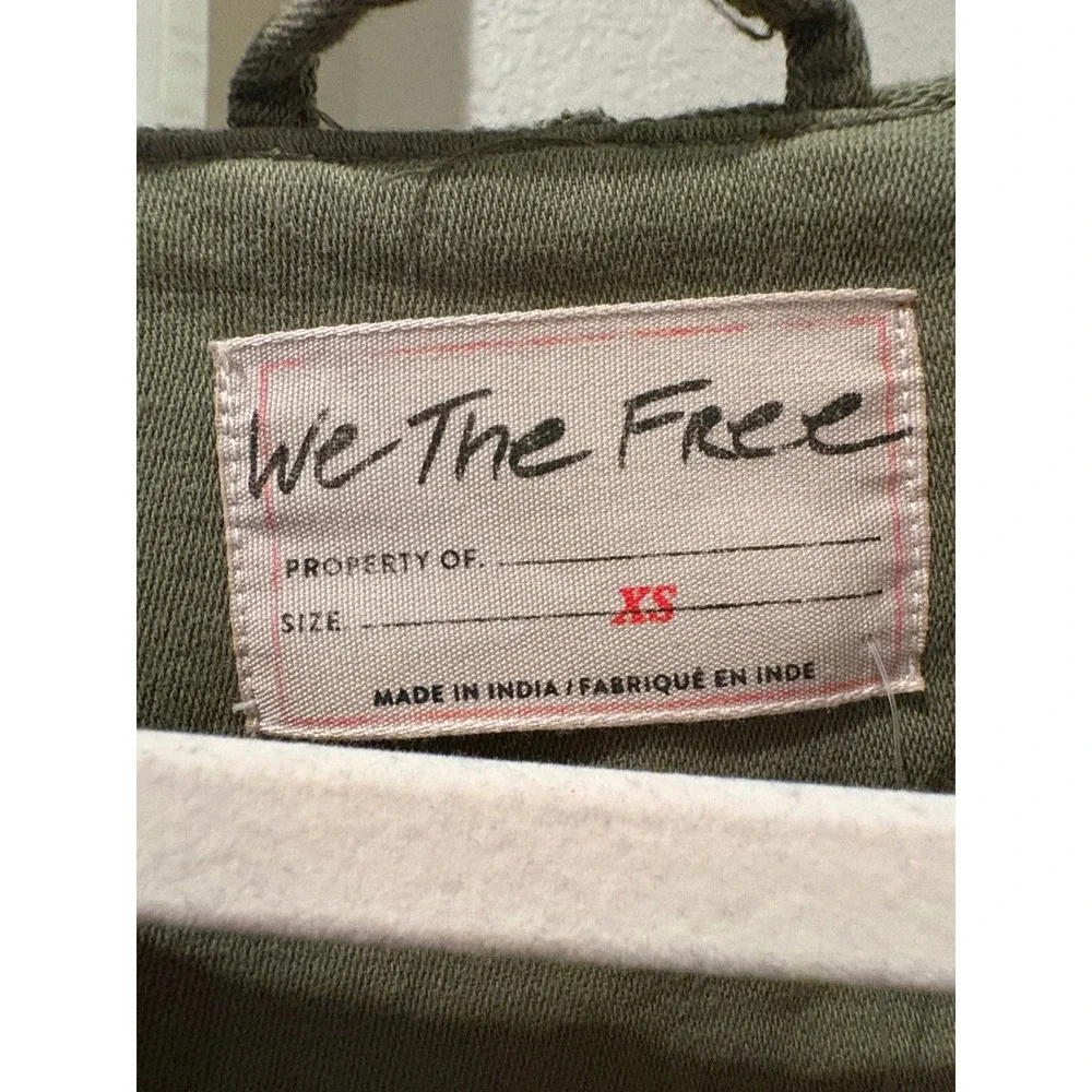 We The Free Free People Olive Sparrow Asymmetric Zip Hoodie Jacket Green XS NWT